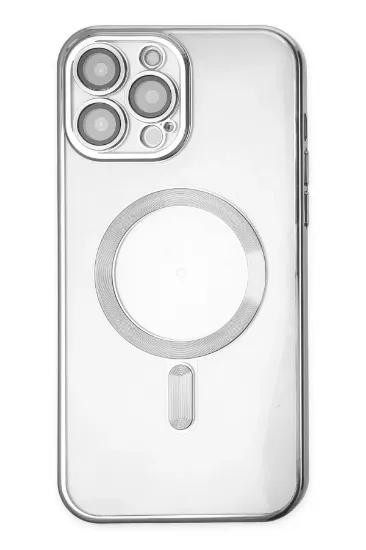 Newface iPhone 13 Pro Kılıf Kross Magneticsafe Kapak - Gümüş resmi