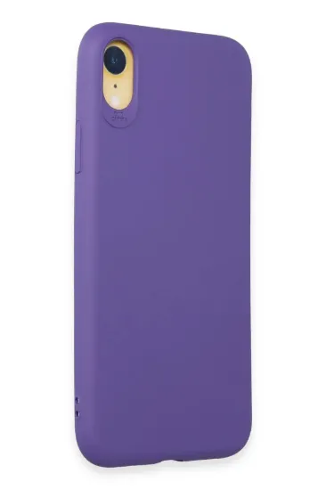 Newface iPhone XR Kılıf First Silikon - Mor resmi