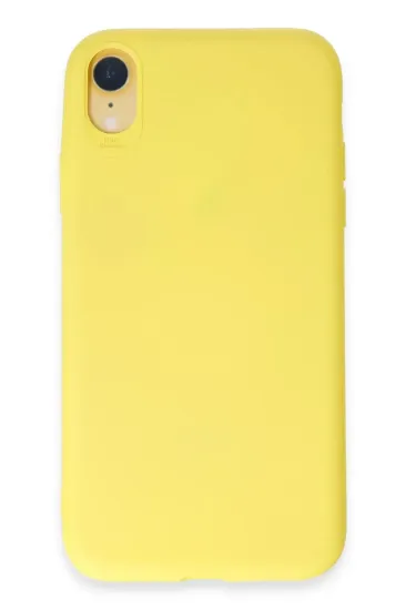 Newface iPhone XR Kılıf First Silikon - Sarı resmi