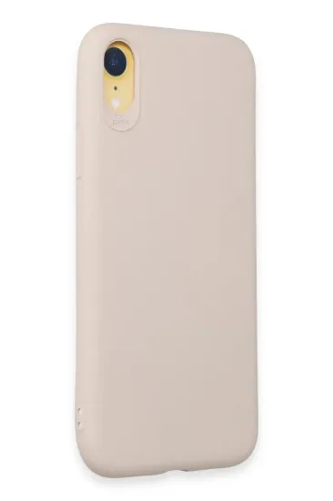 Newface iPhone XR Kılıf First Silikon - Krem resmi