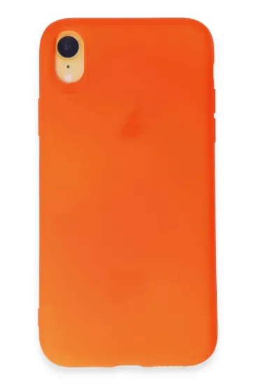 Newface iPhone XR Kılıf First Silikon - Parlak Turuncu resmi
