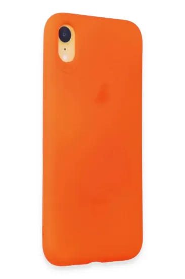 Newface iPhone XR Kılıf First Silikon - Parlak Turuncu resmi