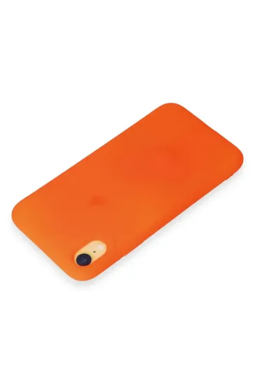 Newface iPhone XR Kılıf First Silikon - Parlak Turuncu resmi