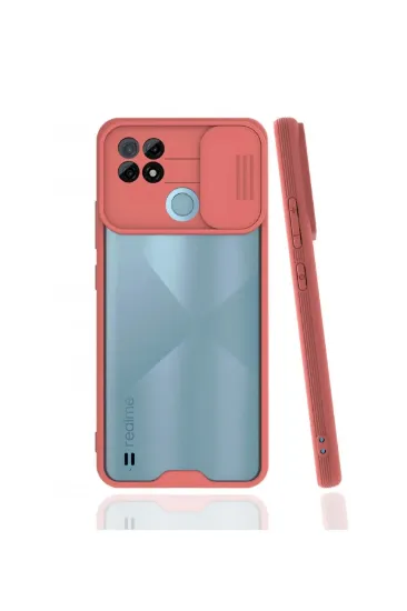 Newface Realme C21 Kılıf Platin Kamera Koruma Silikon - Pembe resmi