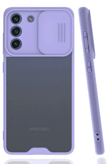 Newface Samsung Galaxy S21 FE Kılıf Platin Kamera Koruma Silikon - Lila resmi