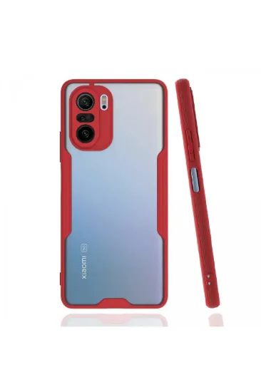 Newface Xiaomi Poco F3 Kılıf Platin Silikon - Kırmızı resmi