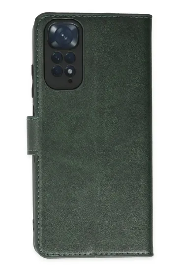 Newface Xiaomi Redmi Note 11S Kılıf Trend S Plus Kapaklı Kılıf - Yeşil resmi