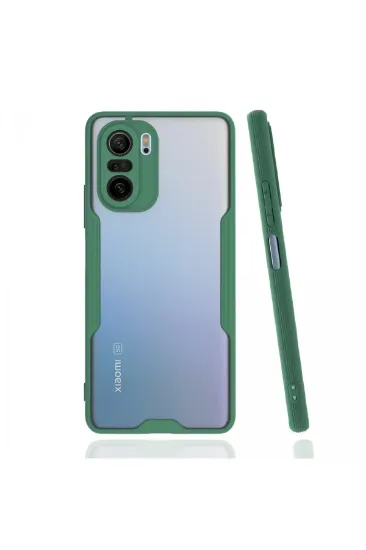 Newface Xiaomi Poco F3 Kılıf Platin Silikon - Yeşil resmi