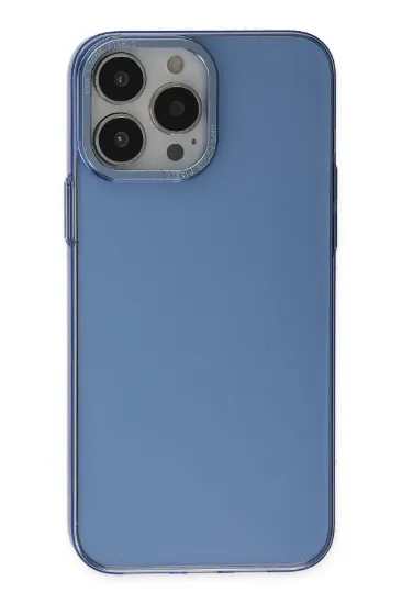 Newface iPhone 13 Pro Kılıf Anka PC Sert Metal Kapak - Mavi resmi