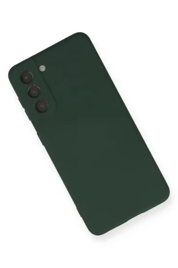 Newface Samsung Galaxy S21 FE Kılıf Nano içi Kadife Silikon - Koyu Yeşil resmi