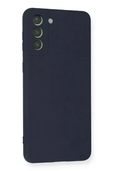 Newface Samsung Galaxy S21 FE Kılıf Nano içi Kadife Silikon - Lacivert resmi
