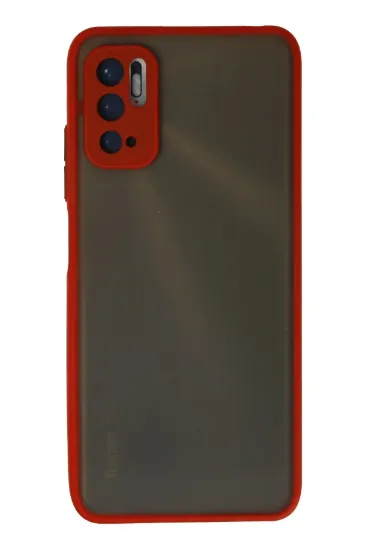 Newface Xiaomi Redmi Note 10 5G Kılıf Montreal Silikon Kapak - Kırmızı resmi