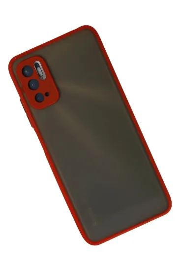 Newface Xiaomi Redmi Note 10 5G Kılıf Montreal Silikon Kapak - Kırmızı resmi