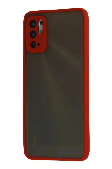 Newface Xiaomi Redmi Note 10 5G Kılıf Montreal Silikon Kapak - Kırmızı resmi