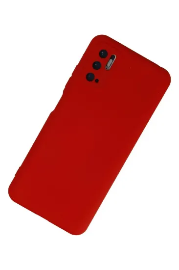 Newface Xiaomi Redmi Note 10 5G Kılıf Nano içi Kadife Silikon - Kırmızı resmi