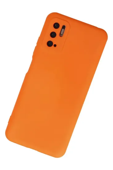 Newface Xiaomi Redmi Note 10 5G Kılıf Nano içi Kadife Silikon - Turuncu resmi