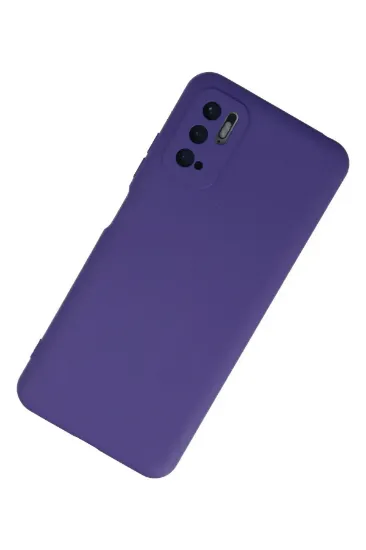 Newface Xiaomi Redmi Note 10 5G Kılıf Nano içi Kadife Silikon - Mor resmi