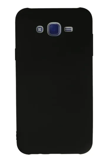 Newface Samsung Galaxy J7 Kılıf Nano içi Kadife Silikon - Siyah resmi