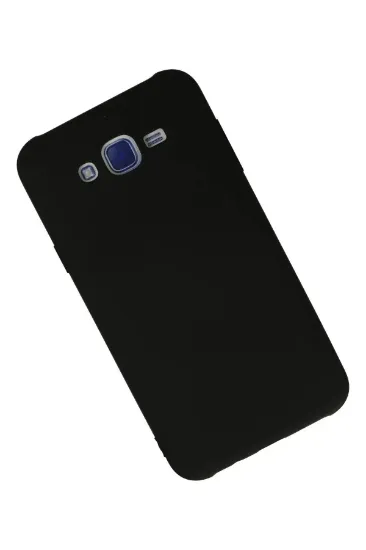 Newface Samsung Galaxy J7 Kılıf Nano içi Kadife Silikon - Siyah resmi