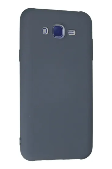 Newface Samsung Galaxy J7 Kılıf Nano içi Kadife Silikon - Gri resmi