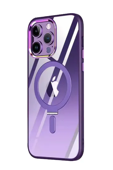 Newface iPhone 13 Pro Kılıf Mudo Magneticsafe Standlı Kapak - Derin Mor resmi