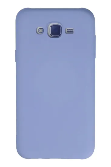 Newface Samsung Galaxy J7 Kılıf Nano içi Kadife Silikon - Lila resmi