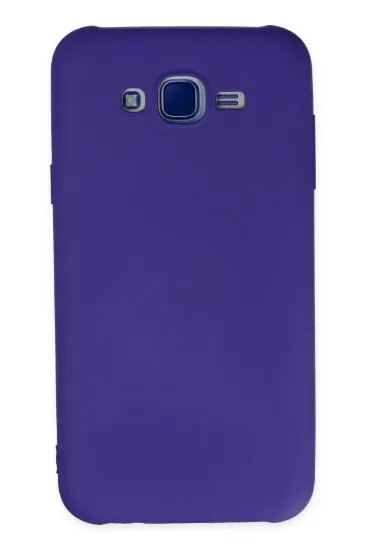 Newface Samsung Galaxy J7 Kılıf Nano içi Kadife Silikon - Mor resmi