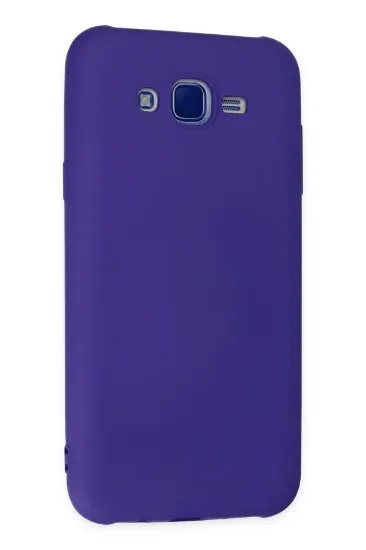 Newface Samsung Galaxy J7 Kılıf Nano içi Kadife Silikon - Mor resmi