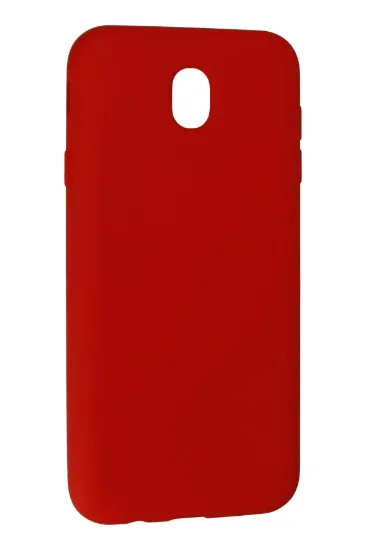 Newface Samsung Galaxy J7 Pro / J730 Kılıf Nano içi Kadife Silikon - Kırmızı resmi