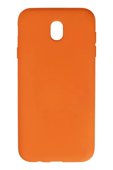Newface Samsung Galaxy J7 Pro / J730 Kılıf Nano içi Kadife Silikon - Turuncu resmi