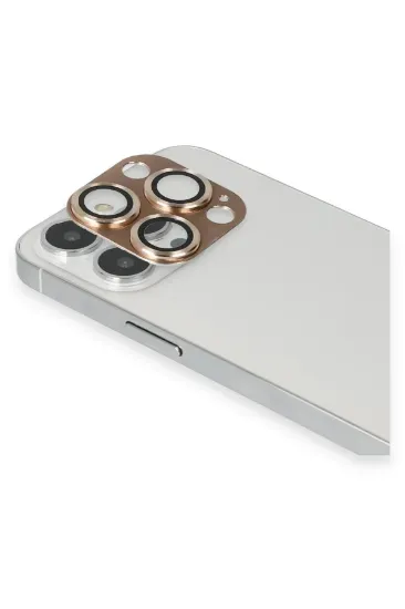 Newface iPhone 13 Pro Max Pers Alüminyum Kamera Lens - Gold resmi