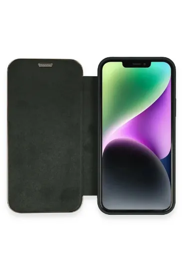 Newface iPhone 11 Kılıf Dolpin Kapaklı - Koyu Yeşil resmi