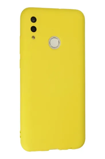 Newface Huawei P Smart 2019 Kılıf Nano içi Kadife Silikon - Sarı resmi