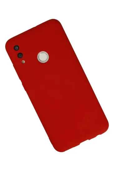 Newface Huawei P Smart 2019 Kılıf Nano içi Kadife Silikon - Kırmızı resmi