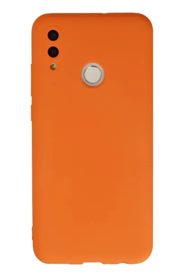 Newface Huawei P Smart 2019 Kılıf Nano içi Kadife Silikon - Turuncu resmi