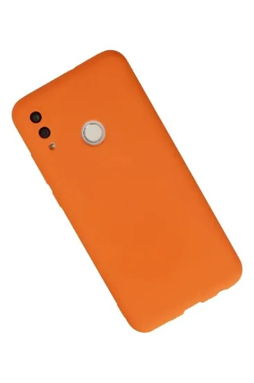 Newface Huawei P Smart 2019 Kılıf Nano içi Kadife Silikon - Turuncu resmi