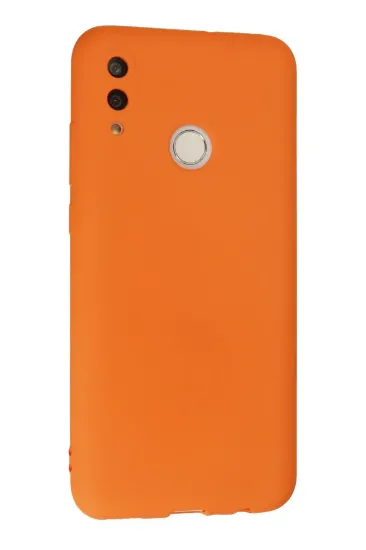 Newface Huawei P Smart 2019 Kılıf Nano içi Kadife Silikon - Turuncu resmi