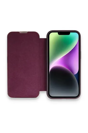 Newface iPhone 13 Pro Max Kılıf Dolpin Kapaklı - Derin Mor resmi