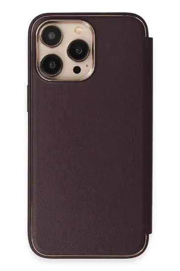 Newface iPhone 13 Pro Max Kılıf Dolpin Kapaklı - Derin Mor resmi