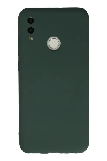 Newface Huawei P Smart 2019 Kılıf Nano içi Kadife Silikon - Koyu Yeşil resmi