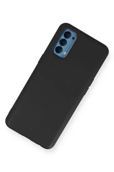 Newface Oppo Reno 4 Kılıf Nano içi Kadife Silikon - Siyah resmi