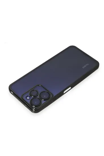 Newface Xiaomi Redmi 12 Kılıf Razer Lensli Silikon - Siyah resmi