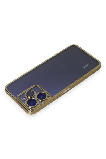 Newface Xiaomi Redmi 12 Kılıf Razer Lensli Silikon - Gold resmi