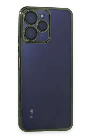 Newface Xiaomi Redmi 12 Kılıf Razer Lensli Silikon - Yeşil resmi