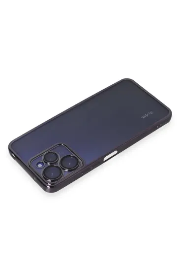 Newface Xiaomi Redmi 12 Kılıf Razer Lensli Silikon - Mor resmi