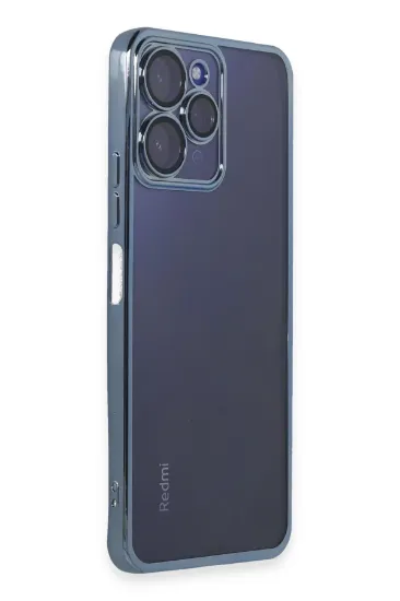 Newface Xiaomi Redmi 12 Kılıf Razer Lensli Silikon - Sierra Blue resmi