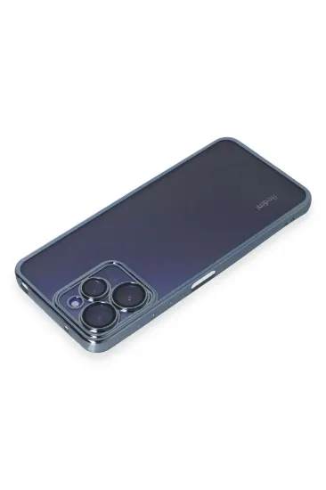 Newface Xiaomi Redmi 12 Kılıf Razer Lensli Silikon - Sierra Blue resmi