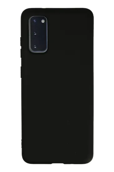 Newface Samsung Galaxy S20 Kılıf Nano içi Kadife Silikon - Siyah resmi