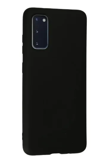 Newface Samsung Galaxy S20 Kılıf Nano içi Kadife Silikon - Siyah resmi