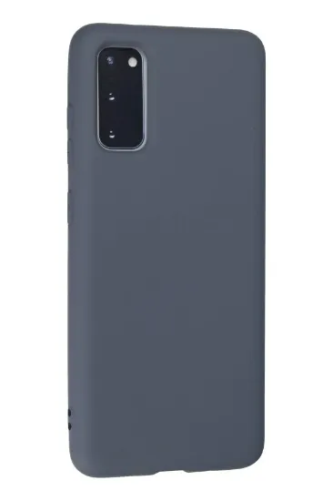 Newface Samsung Galaxy S20 Kılıf Nano içi Kadife Silikon - Gri resmi